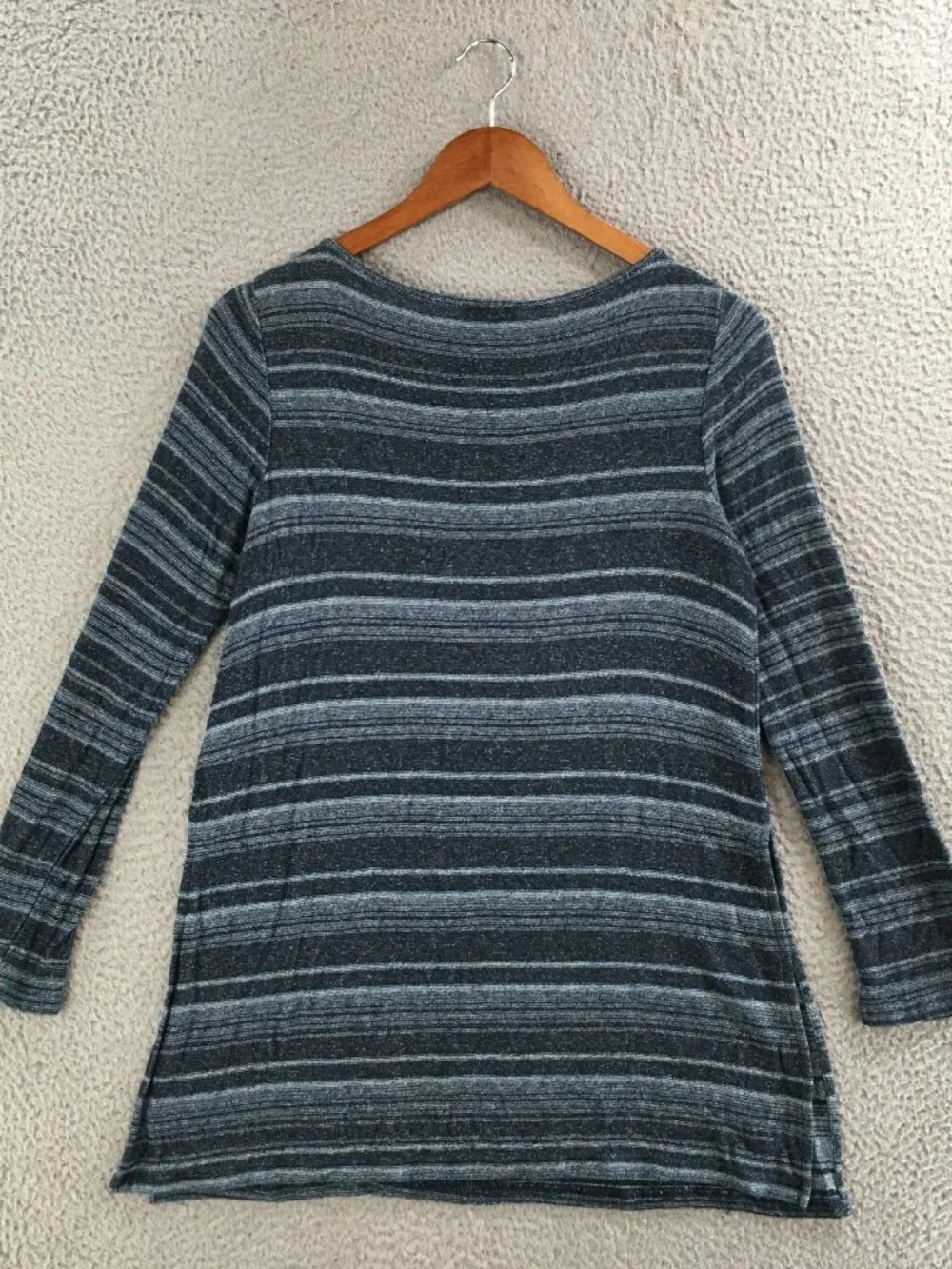 J. Jill Tunic Top Womens Small Petite Long Sleeve Casual Knit Striped Multicolor - Picture 2 of 8
